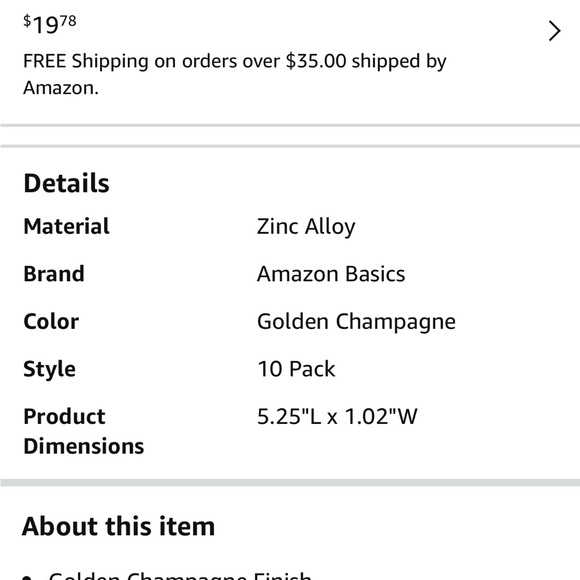 Amazon Basic Curved Modern Cabinet Handle- 5.25” length, 3” hole center- NWT! - Picture 10 of 10